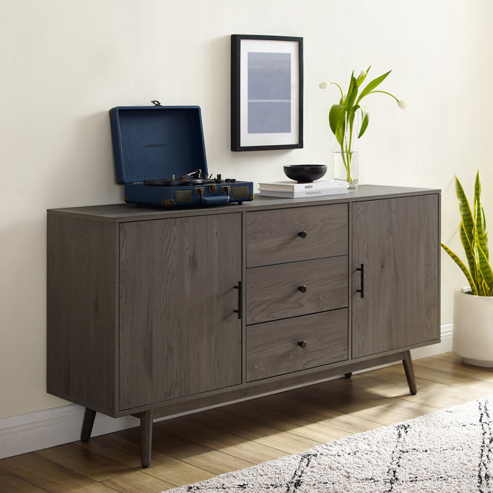 Three Posts™ Albright 58'' Wide 3 Drawer Sideboard & Reviews Wayfair